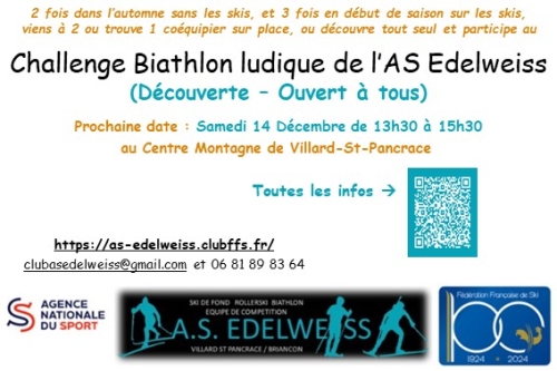 Découverte Biathlon - Samedi 14/12 Centre Montagne
